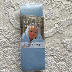 Wrights Single Fold Satin Blanket Binding 2"X4.75yd-Light Blue